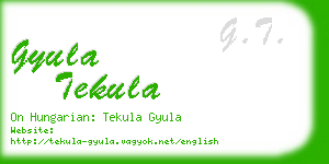 gyula tekula business card